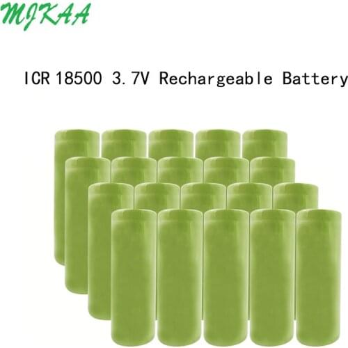 MJKAA 8-20PCS 18500 1400mAh 3.7V Li-ion Rechargeable Battery Recarregavel Lithium Batteies For LED Flashlight
