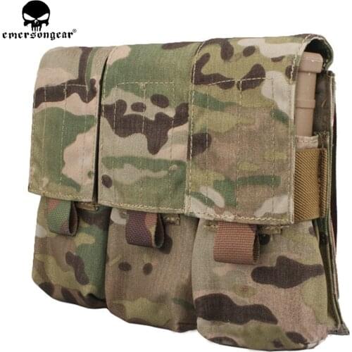 EMERSONGEAR LBT Style M4 Triple Pistol Mag Pouch Molle Military Airsoft Paintball Combat Gear Gun Magazine Pouch EM6352