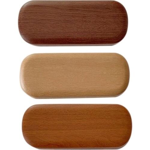 Portable Glasses Case Hard Wooden Grain Spectacle Frame Box Reading Glasses Sunglasses Holder Storage Case