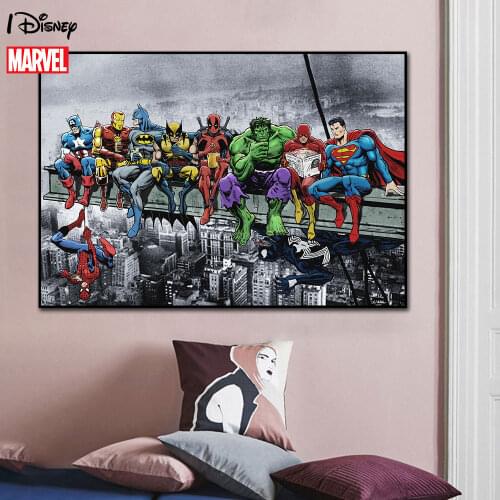 Marvel Iron Man Avengers Captain America Poster Disney Anime Canvas Painting Print On Wall Picture For Living Room Home Decor