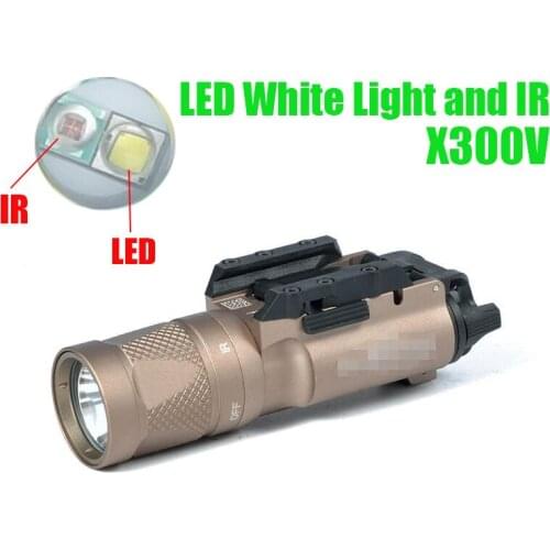 SF X300V-IR LED White Light and IR Output Tactical X300 Series Weapon Light Fit 20mm Picatinny Rail Dark Earth