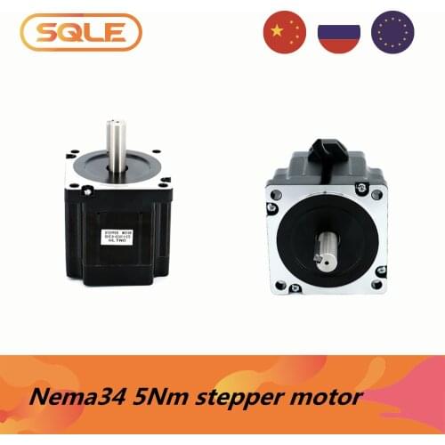 Nema34 open loop stepper motor 86HS82-4504A14 motor length:82mm torque:5Nm 1.8 angle step current:4.5A with 14mm shaft