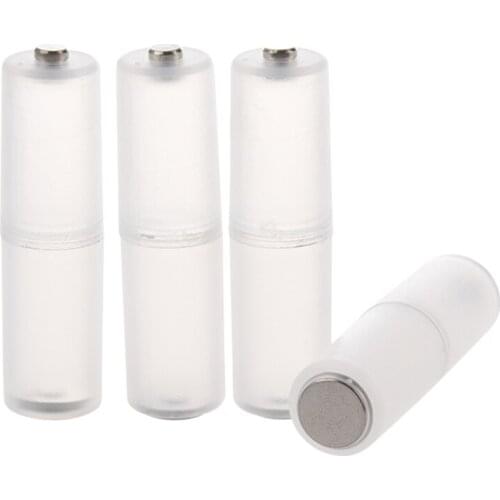 SODIAL(R) 4 Pcs AAA to AA Battery Cell Converter Adaptor Cylindrical Case Holder