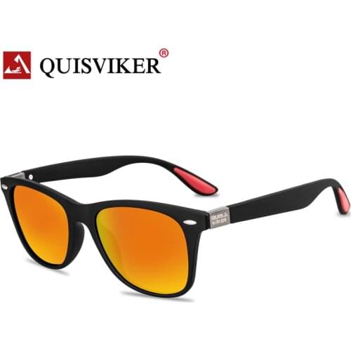 QUISVIKER NEW Polarized Sun Glasses Brand Design Sunglasses Men Women Vintage Retro Square Eyewear Fashion Driving Goggles