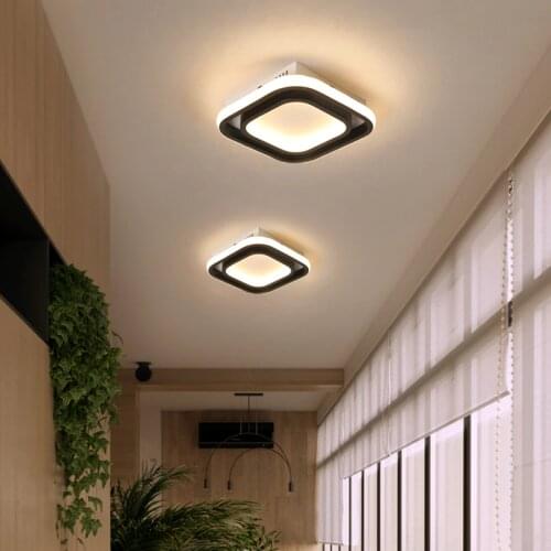 20cm Modern Led Ceiling Lights For Bedroom cloakroom Balcony corridor led ceiling light white+black surface mounted Ceiling Lamp