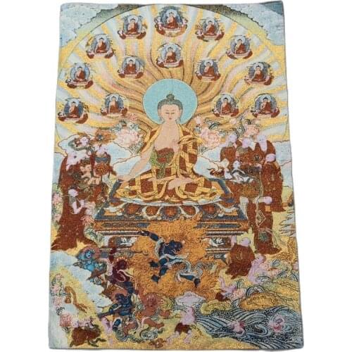 Tibet Nepal Thangka portrait brocade painting silk religion Thangka embroidery figure Tathagata