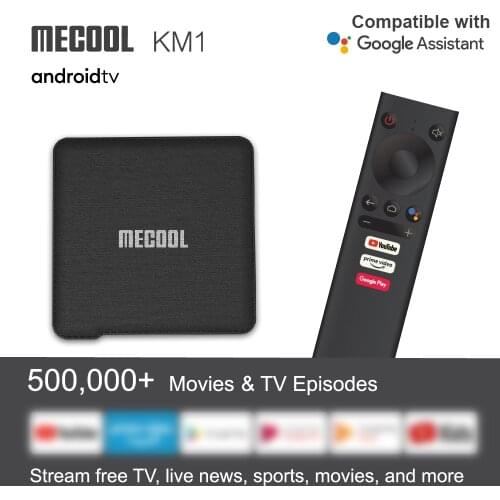 MECOOL KM1 TV Box COLLECTIVE 4GB+64GB S905X3 Cortex-A55 Android 9 TV Set Top 2.4 5G 2T2R WiFi Media Player for Google Assistant
