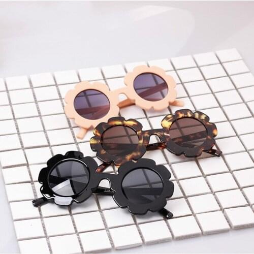 Vintage Modis Child Sun Glasses Round Flower Kids Sunglasses Gafas Baby Children UV400 Sunglasses Girls Boys Oculos De Sol