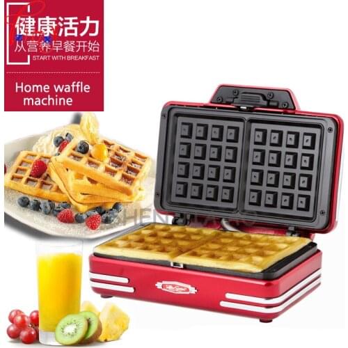1pc 220V 750W electric home mini waffle machine DIY breakfast waffle machine baking tools baked cake machine