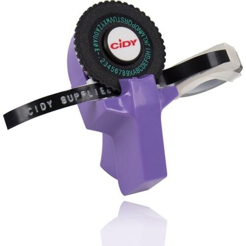 1pcs Purple for MOTEX E101 label maker with 9mm label Tape DIY Manual label maker Typewriter for dymo embossing label printer