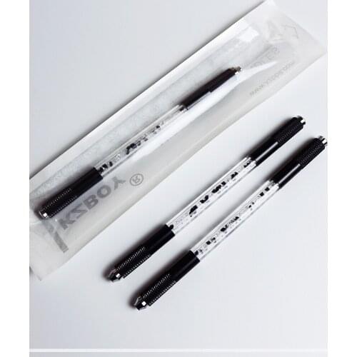 10PCS/Lot New Arrival Gem Microblading Hand Tool with Black Ends for Eyebrow Tattoo Blade Holder Microblading Pen