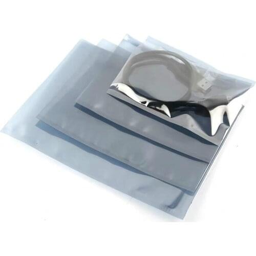 100pcs/Lot Antistatic ESD Shielding Open Top Package Bag Heat Seal Moisture Proof Anti Static Bags for Electronic Supplies