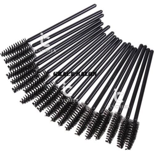 50pcs Makeup Brushes Mascara Wands Applicator Spoolers Eyelash Curler Brush Tool