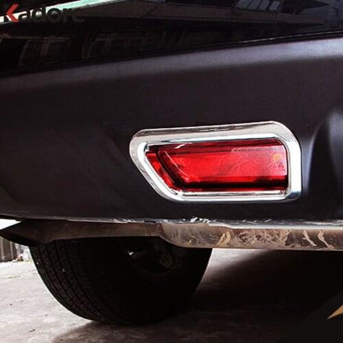 ABS Chrome Fit For Nissan X-Trail 2014 2015 2016 2017 Rear Warning Light Covers Tail Bumper Brake Lights Cover Frame Accessories