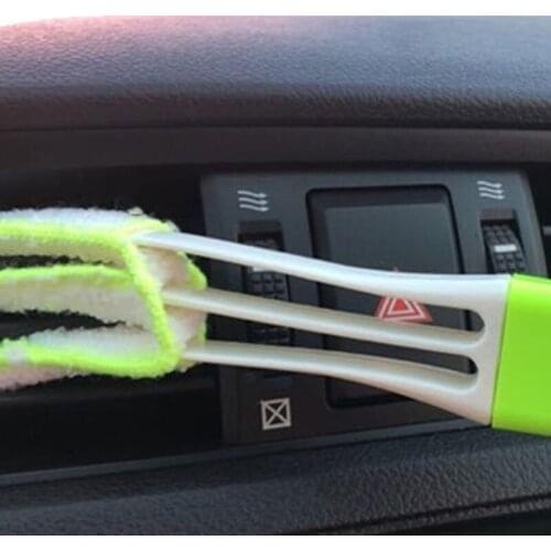 KANGLIDA Car Cleaning Brush Car Accessories Interior Double Slider Portable Air-Conditioner Window Outlet Dust Tools Decoration