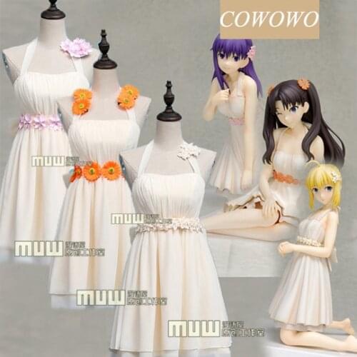 Anime! Fate Stay Night Saber Tohsaka Rin Matou Sakura Lovely Lolita Dress Cosplay Costume Daily Dress For Women Free Shipping