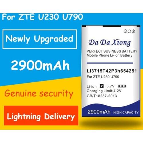 Free shipping 2900mAh LI3715T42P3h654251 Battery for ZTE U790 V790 N790 N790S U805 U230 U230 U215,U700,U600,R750,AC30,MF30AC33