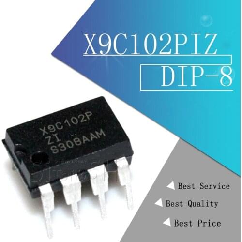 2PCS X9C102PIZ DIP8 X9C102PZI X9C102P X9C102 Digital potentiometer IC EEPOTTM POT CMOS PLASTIC 1K IND