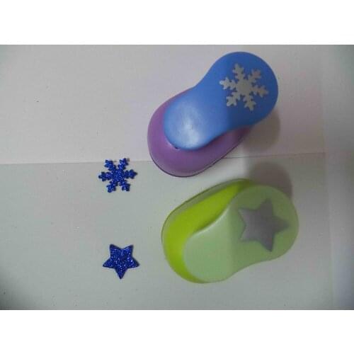 2pcs(2.5cm) snowflake and star shape craft punch set Punch Craft Scrapbooking school Paper Puncher eva hole punch free shipping