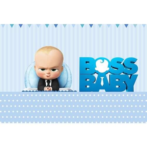 Cartoon boss baby Photography backgrounds digital vinyl children photo backdrop for photographer studio props fotografia lv-2585