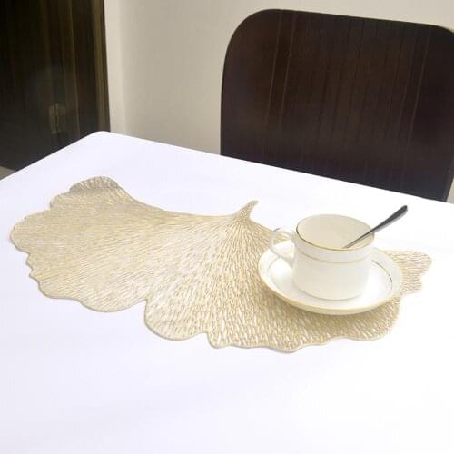 Gingko Leaf Design Kitchen Placemat Mat Bowl Anti-Slip Pad Coaster Party Decor