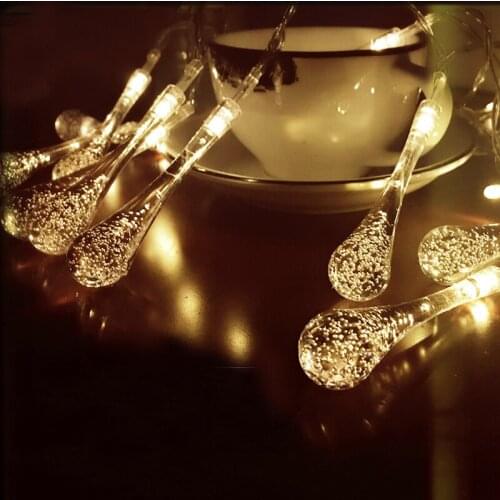 20 LED 4 Color String Fairy Lights SOLAR Xmas Lights String Lights Wedding Drops LED String Christmas Decorations For Home