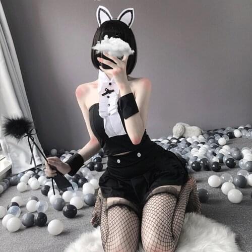 Cat Cosplay Lolita Sexy Costumes Erotic Maid Cute Costume Babydoll Dress Women Lace Pajamas Servant Outfit Anime Sexy Lingerie