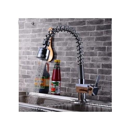 Kitchen Faucet Pull Out Spray Single Handle Brass Kitchen Tap Mixer Torneira Cozinha pull down sink mixer