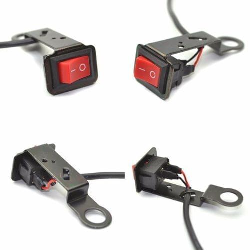5pieces Quad Scooter Motorbike Handlebar Mirror Mount Kill Switch On-Off Light
