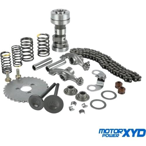 Motorcycle Cylinder Head Parts Camshaft Intake Exhaust Valve Springs Rocker Timing Chain For lifan 125cc Horizontal EngineS