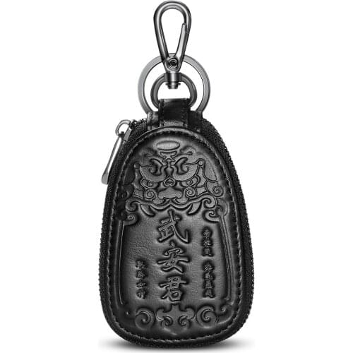 New Bring Smart Car Key Holder Wallet Multi-functional Key Organizer Keychain Case Men Women Genuine Cow Leather Key holders