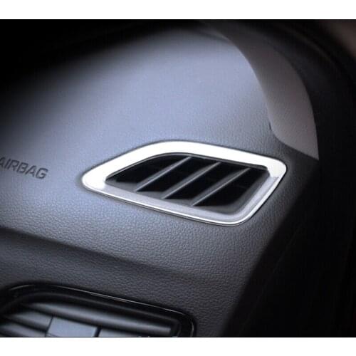 For Hyundai Solaris 2 Stainless Steel Front Upper Air Vent AC Outlet Cover Interior Mouldings Trim Accessory 2017 2018