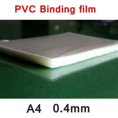 50PCS/LOT PVC Binding film A4 210x297mm Comb binding machine suppliers 0.4mm A4 Transparent Binding covers