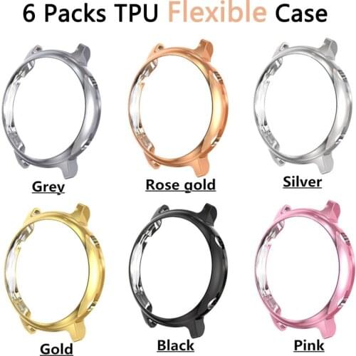6 Packs Plating Shockproof Case for HUAWEI Watch GT 2 46MM 42MM Soft TPU Cover Full Protective Frame High Quality Bumper Shell
