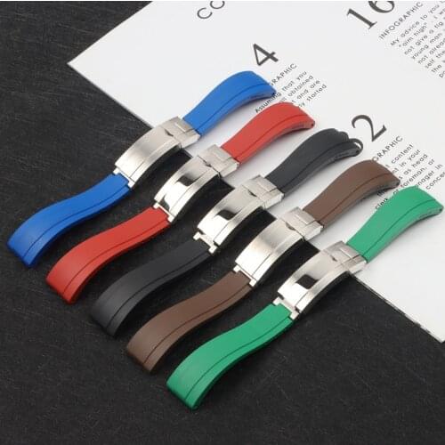 Top Quality Fluorine Rubber Silicone 20mm Watch band Watchband for Role Strap Daytona Submariner DEEPSEA SEAMARSTER OYSTERFLEX