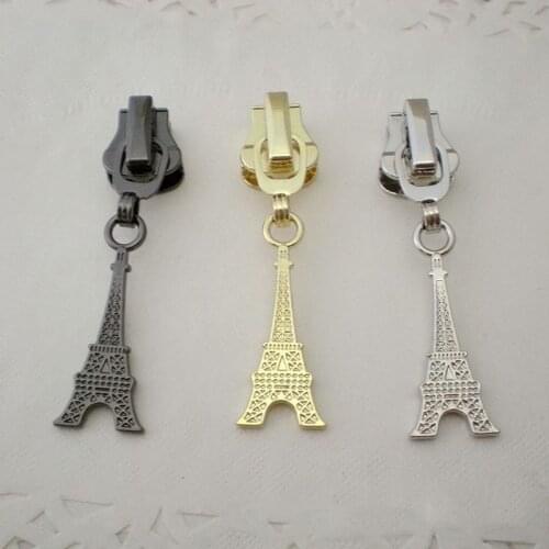 20PCS 5# Tower Zipper Slider Puller Head for Metal Resin Zip Repair Kit Closure Bags Suitcase Clothing Sew Accessories