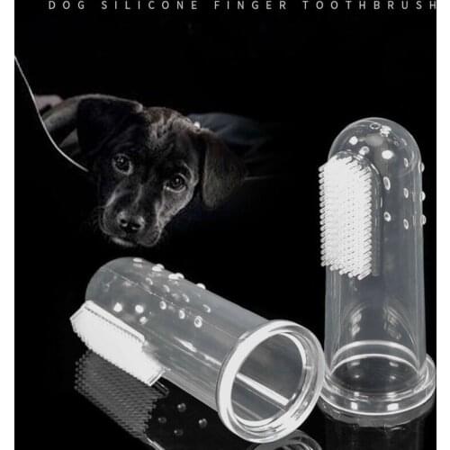 Super Soft Pet Finger Toothbrush Teddy Dog Brush Bad Breath Tartar Teeth Tool