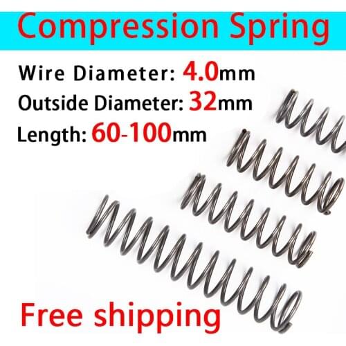 Telescopic Spring Spot Goods Pressure Spring Line Diameter 4.0mm, External Diameter 32mm, Length 60mm-100mm Compressed Spring