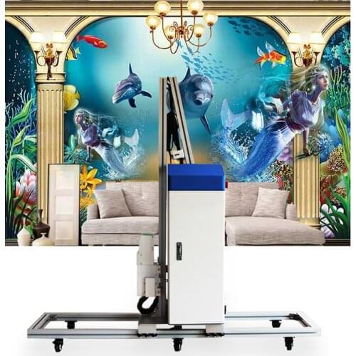 UV INK 3D Vertical Wall Printing Machine For Building Decoration Wallpen Printer