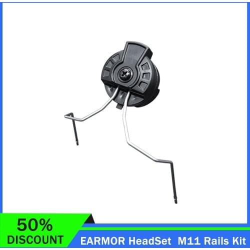 In Stock EARMOR HeadSet M11 Rails Adapter Attachment Kit Tactical Headphone Adapter for ARC Rail Adapter Helmet Accessories