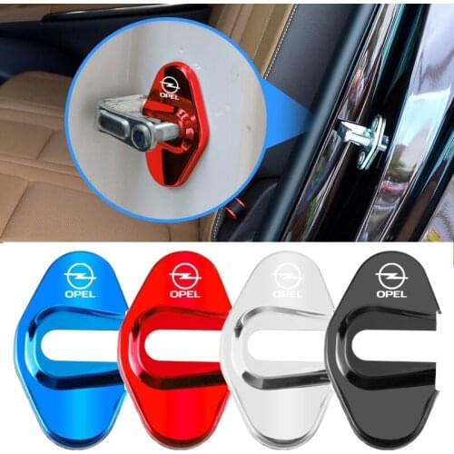 4PCS Car Door Lock Cover Stainless Steel Protection Accessories For Opel Corsa Astra Insignia Vectra Zafira Meriva Mokka