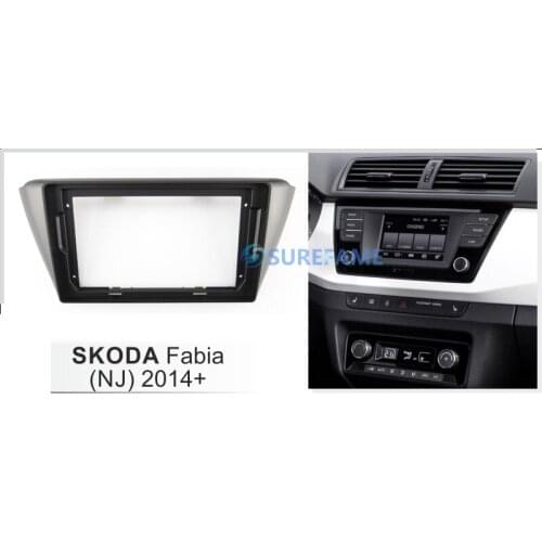 9 inch Car Fascia Radio Panel for SKODA Fabia (NJ) 2014+ Dash Kit Install Facia Console Bezel Plate 9inch Adapter Trim Cover