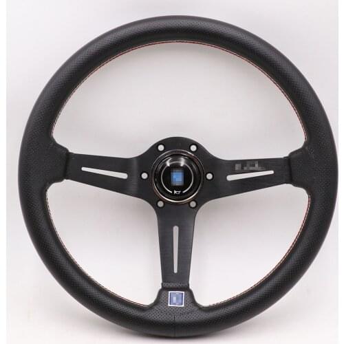Aluminum ND 14inch Real Leather Steering Wheel Drift Sport Steering Wheels