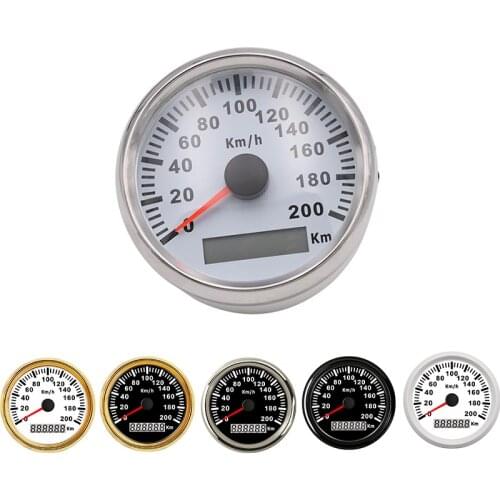 85mm Car Digital GPS Speedometer 200km/h Red LED Motorcycle Car Boat IP67 Waterproof Tachomete Speed Gauge for BMW e46 for Honda