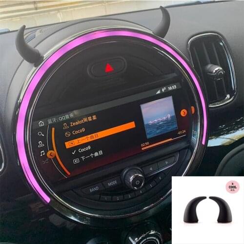 Car Air Outlet Direction Dashboard 3D Ornaments Cute Devil Horns For MINI ONE COOPER S F54 F55 F56 F60 R55 R56 R60 R61 Accessory
