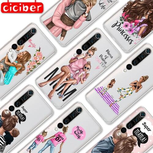 Super Mom Girl Cases For Xiaomi MI Note 10 9 9T Pro SE A2 A3 Lite F1 X3 NFC Redmi Note 10 9 8 8T 7 K40 Pro Soft TPU Phone Fundas