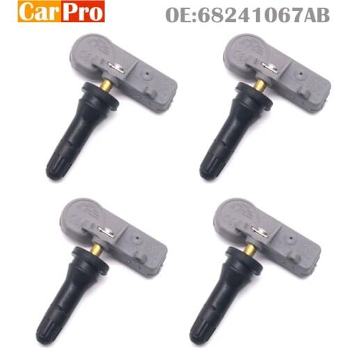 4 Pieces Tire Pressure Sensor TPMS 68241067AB 68241067AA 56029398AB for JEEP GRAND CHEROKEE for Dodge Charger Journey for Ram