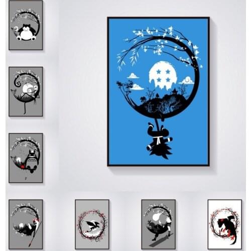 Home Decor Nordic Style Canvas Modern Anime Collection Painting Picture Wall Art Print Watercolor Modular For Living Room Poster