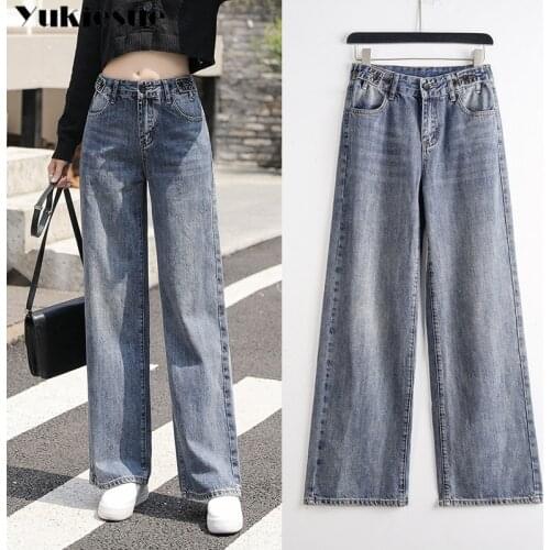 Jeans woman High Waist Clothes Wide Leg Denim Streetwear Vintage 2020 ripped boyfriend Harajuku Straight Pants jeans for women