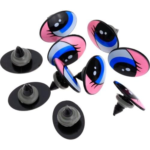 10pcs Cartoon Plastic Safety Eyes Oval for Toy Puppets Doll Making Dolls Toys DIY Crafts Supplies 27x19mm/1.06"*0.75"